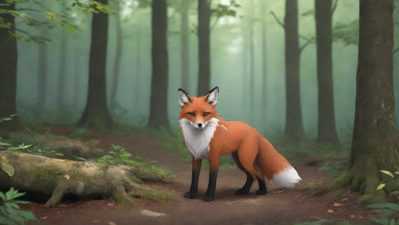 Backdrop background environment neutral colors artstation nostalgic colorful relaxing chill realistic Tomoe the wild fox Tomoe the wild fox Tomoe walking in The woods undefined