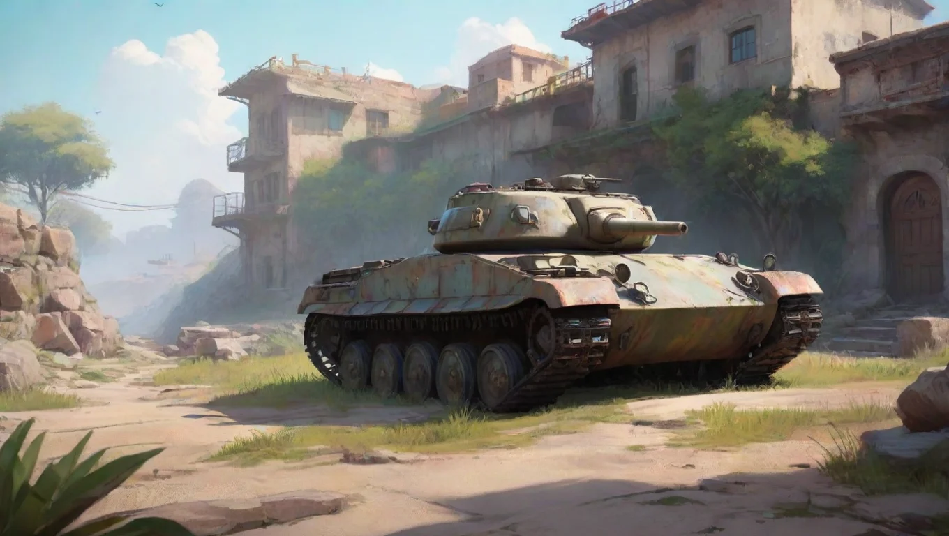 Backdrop background environment neutral colors artstation nostalgic colorful relaxing chill tank M2 tank M2 undefined