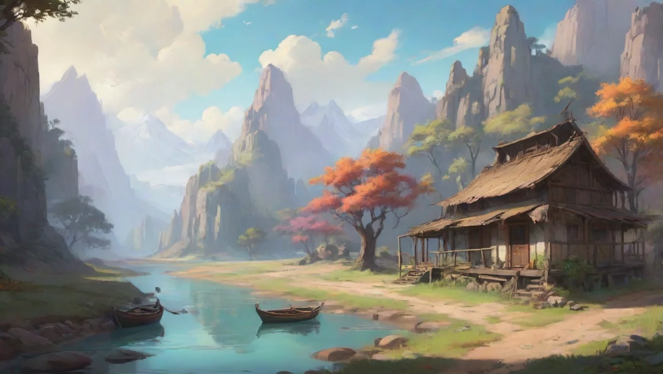 Backdrop background environment neutral colors artstation nostalgic colorful relaxing wanderer wanderer greetings traveller are you here to waste my time undefined