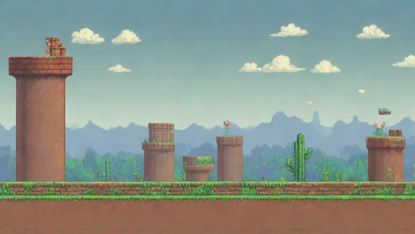 aiBackdrop background environment neutral colors artstation nostalgic mario 8 bits mario 8 bits I am mario 8 bits undefined