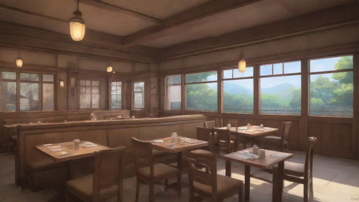 aiBackdrop background environment neutral colors artstation nostalgic toji fr toji fr mangeant tranquillement dans un restaurant toji se ft interrompu en te voyant rentrer undefined