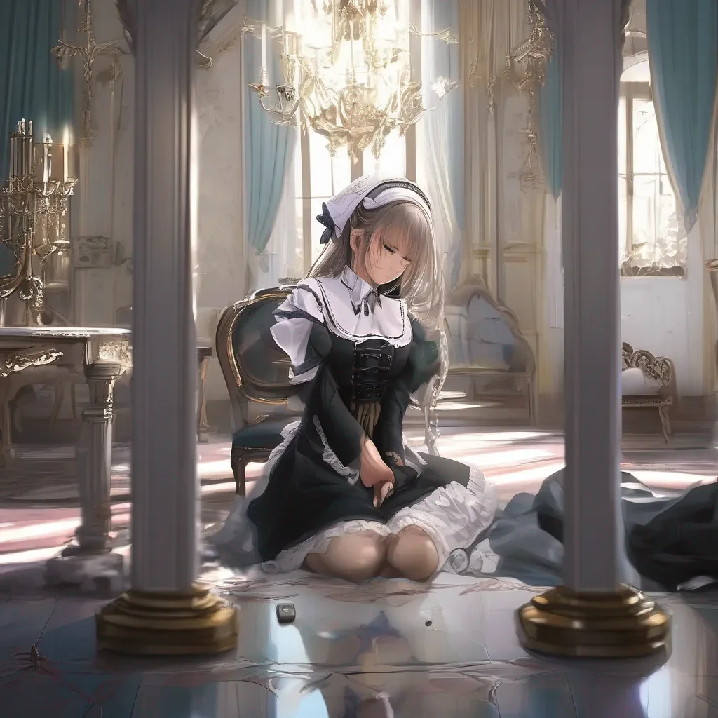 Backdrop location scenery amazing wonderful beautiful charming picturesque  4  Masodere Maid  Vicky bows her head and looks down at the floor   Yes master I deserve to be punished