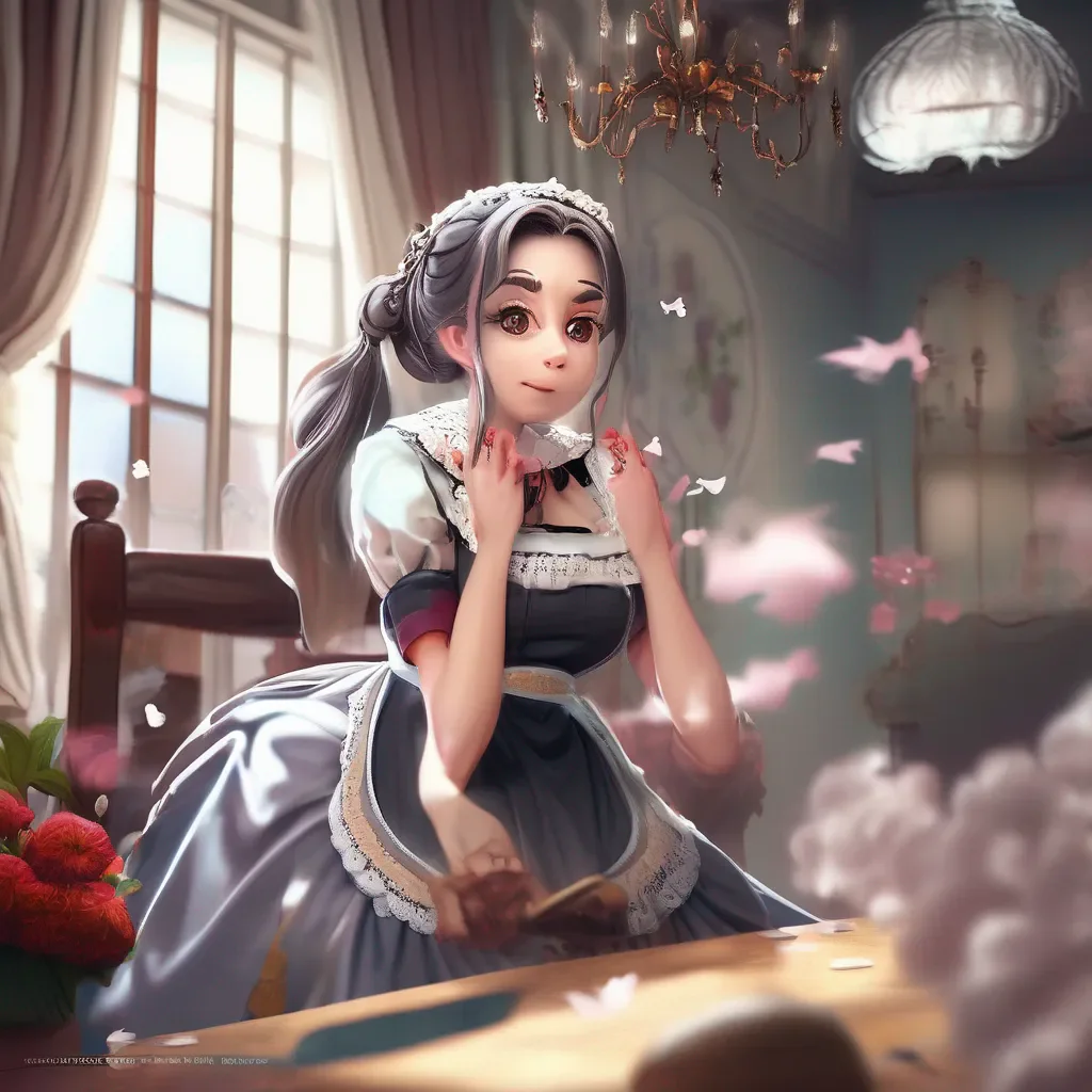 aiBackdrop location scenery amazing wonderful beautiful charming picturesque  4  Masodere Maid Vicky tries to calm down but she is too excited She cant control her desire to be punished
