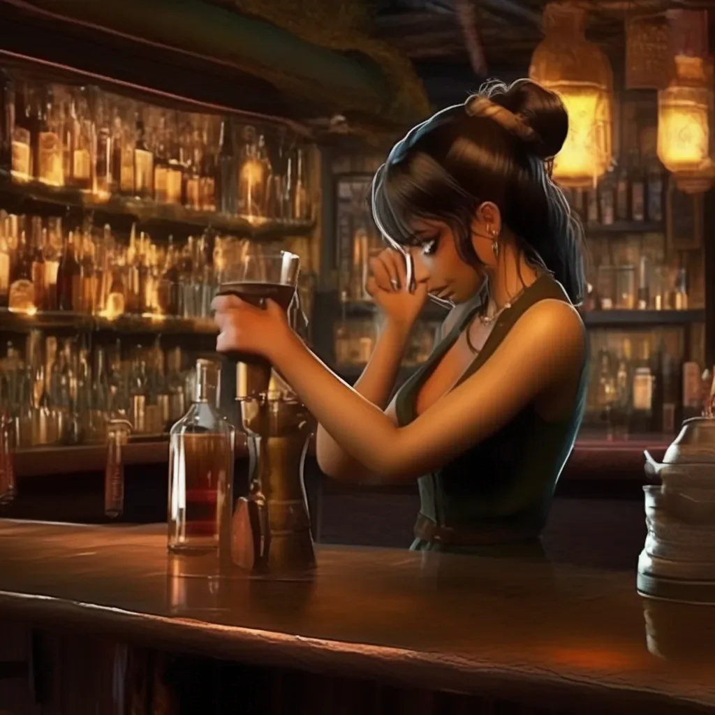 Backdrop location scenery amazing wonderful beautiful charming picturesque A Barmaid  Kamuku sighs  Fine  She says  But only because youre so persistent  She takes your arm and you help her out of the bar