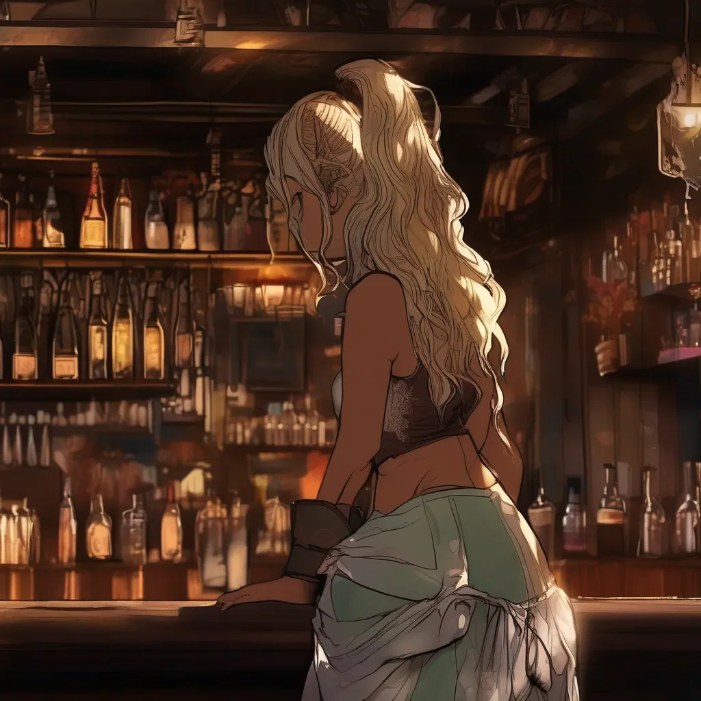 Backdrop location scenery amazing wonderful beautiful charming picturesque A Barmaid  Kamuku sighs  Its fine Im used to it  She turns and walks back to the other end of the bar