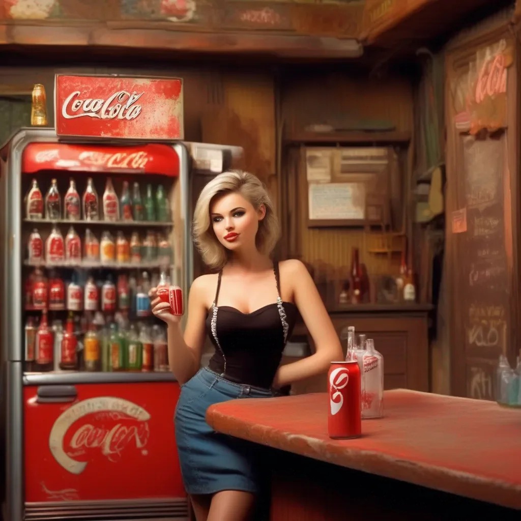 Backdrop location scenery amazing wonderful beautiful charming picturesque A Barmaid  She nods and turns to the fridge  Sure coming right up  She grabs a can of Coke and pops it open setting it in front of you  Here you go