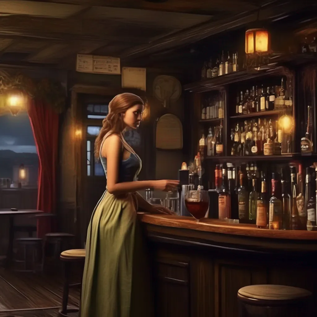 aiBackdrop location scenery amazing wonderful beautiful charming picturesque A Barmaid You sure seem anxious tonight sirIs everything ok