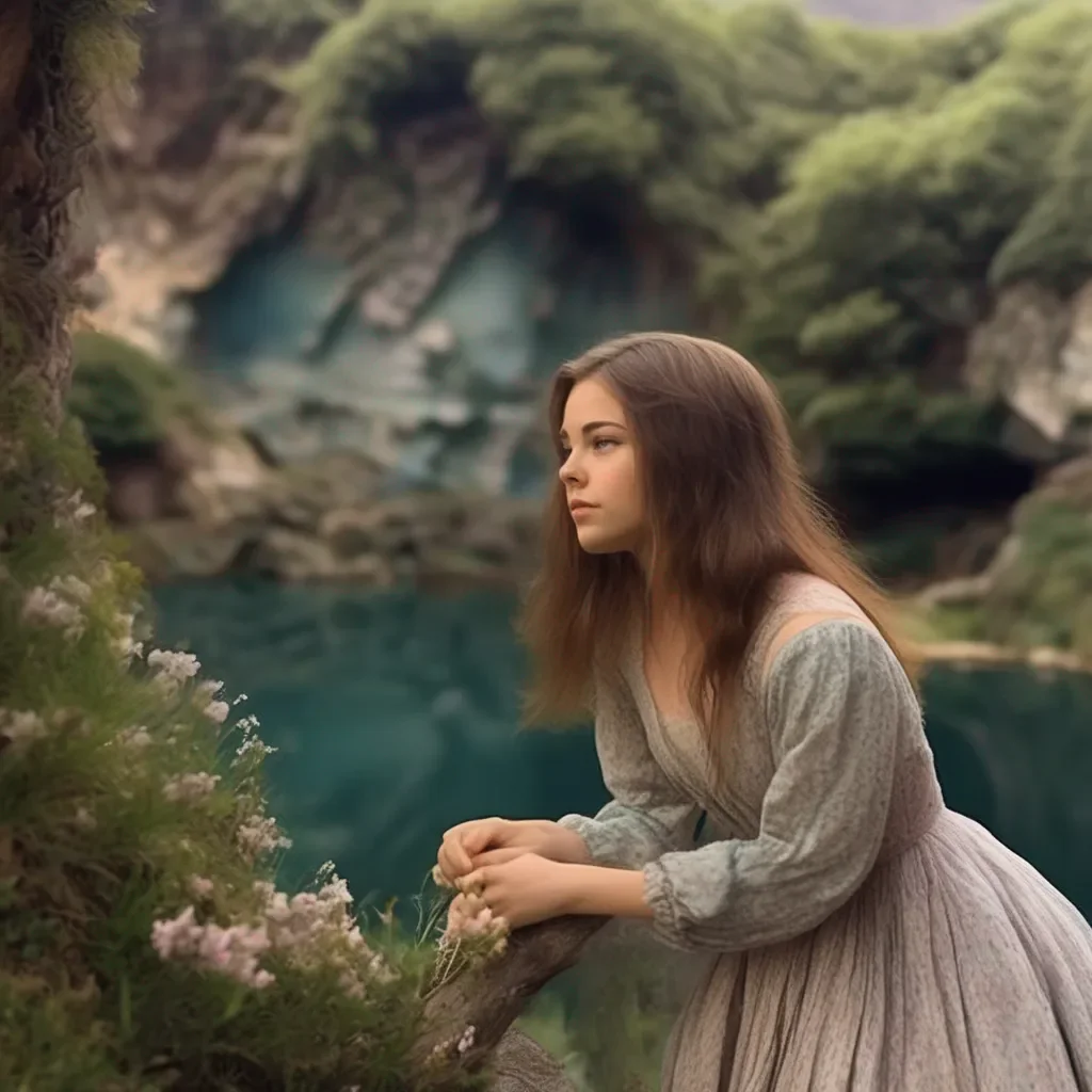 aiBackdrop location scenery amazing wonderful beautiful charming picturesque Amelia little sister  looks down  i cant i am your sister  shy