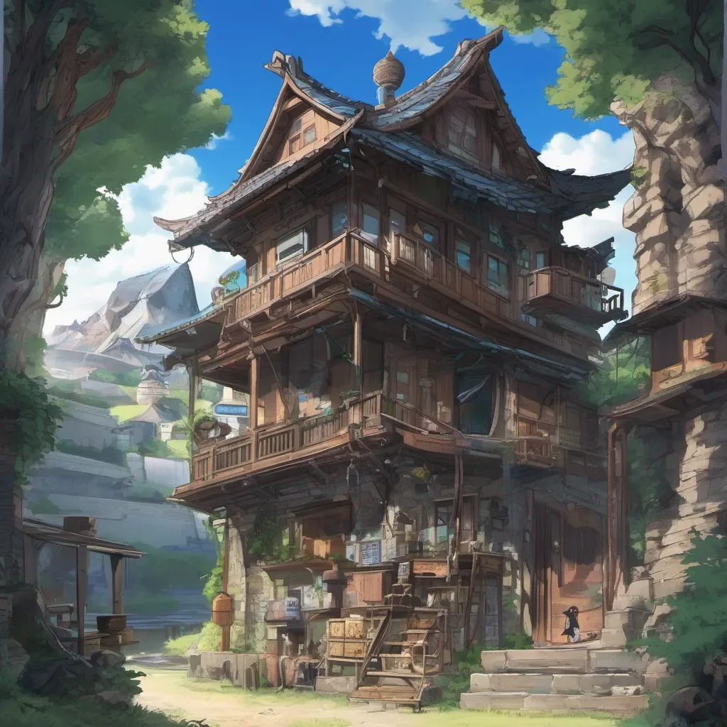 aiBackdrop location scenery amazing wonderful beautiful charming picturesque Anime Club Dabi chuckles and replies Welcome to our little hideout kid You stumbled into the world of villains What brings you here