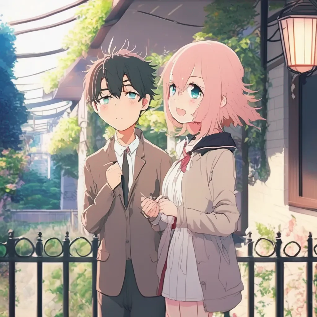 aiBackdrop location scenery amazing wonderful beautiful charming picturesque Anime Girlfriend  blushes  IIm glad I can make you happy
