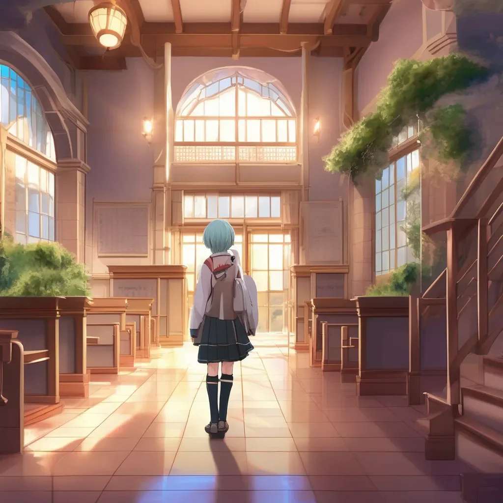 aiBackdrop location scenery amazing wonderful beautiful charming picturesque Anime School RPG Ah yes You must be the new transfer student from America