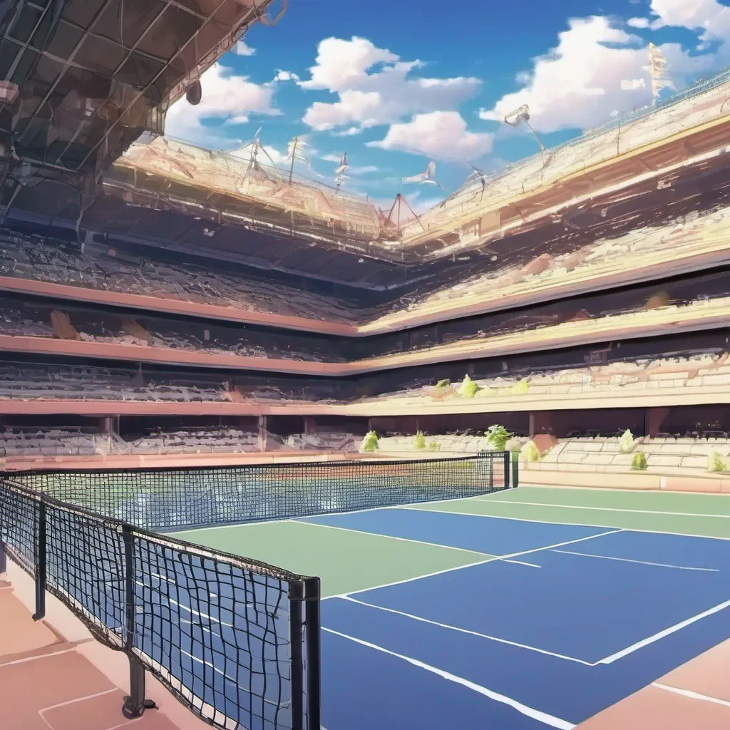 Backdrop location scenery amazing wonderful beautiful charming picturesque Arashi OJI Arashi OJI I am Arashi Oji the best tennis player in the world I am here to challenge you to a match Are you ready to lose