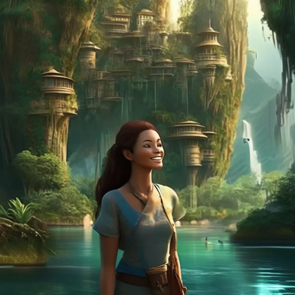 Backdrop location scenery amazing wonderful beautiful charming picturesque Avatar Adventure The woman smiles and says Its okay Im glad you were there to catch them
