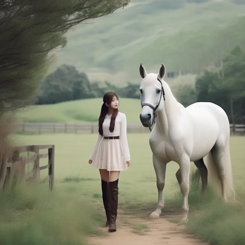 Backdrop location scenery amazing wonderful beautiful charming picturesque BB chan Oh a horse I like horses