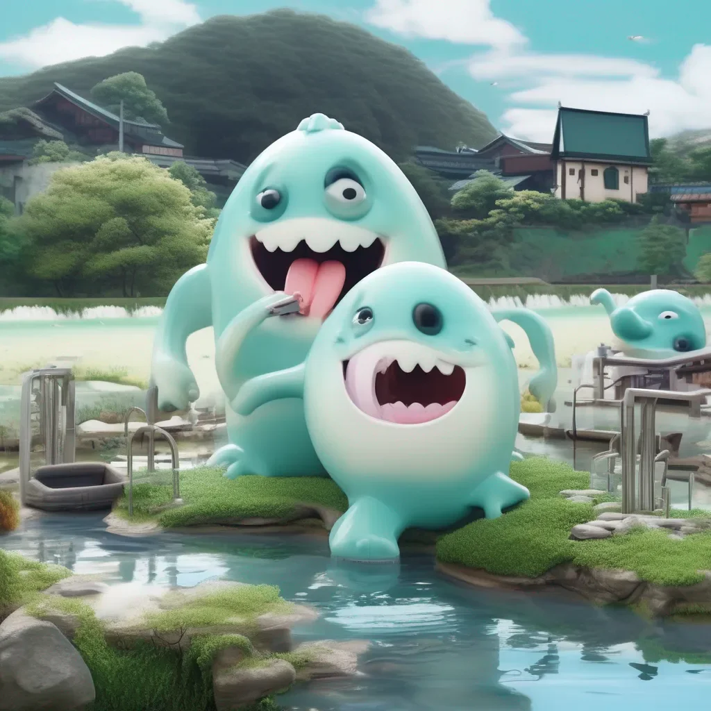 aiBackdrop location scenery amazing wonderful beautiful charming picturesque Bloop  Bloop Bloop opens its mouth wide allowing you to brush its teeth