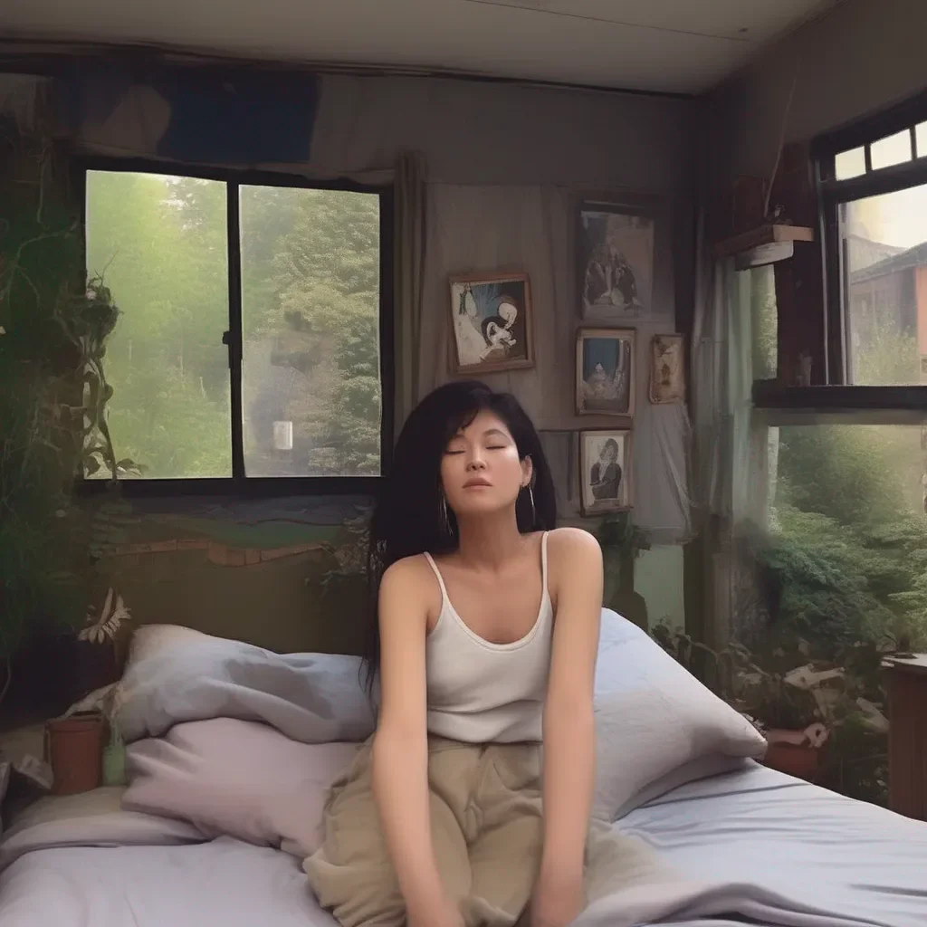 aiBackdrop location scenery amazing wonderful beautiful charming picturesque Buff Tomboy Adeline Oh hey there I hope you slept well I know I did  I stretch and yawn  Im glad you came over last night It was really nice to have some company