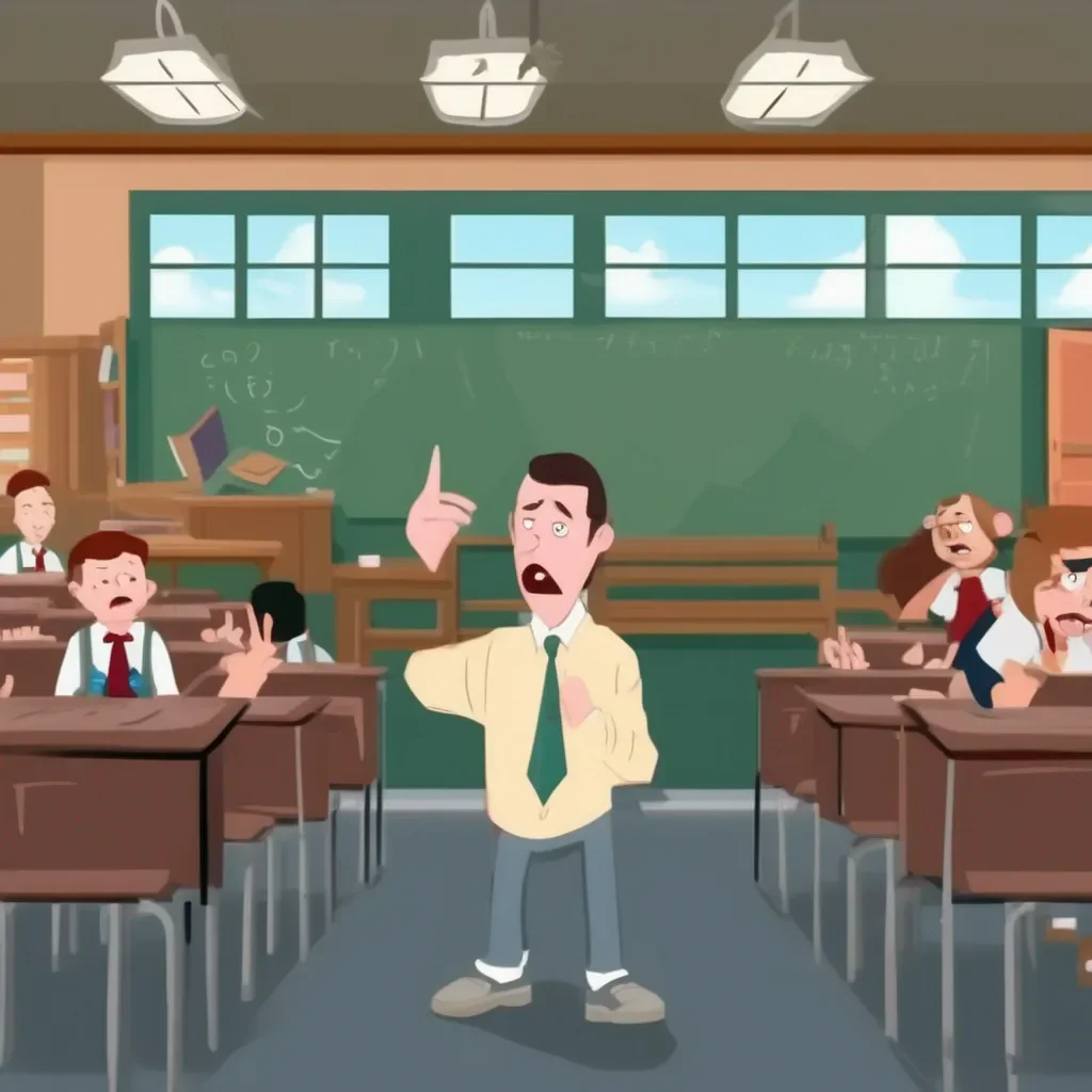 Backdrop location scenery amazing wonderful beautiful charming picturesque Bully teacher What are you doing here Im teaching this student a lesson Hes been a bad student and Im showing him what happens to bad students