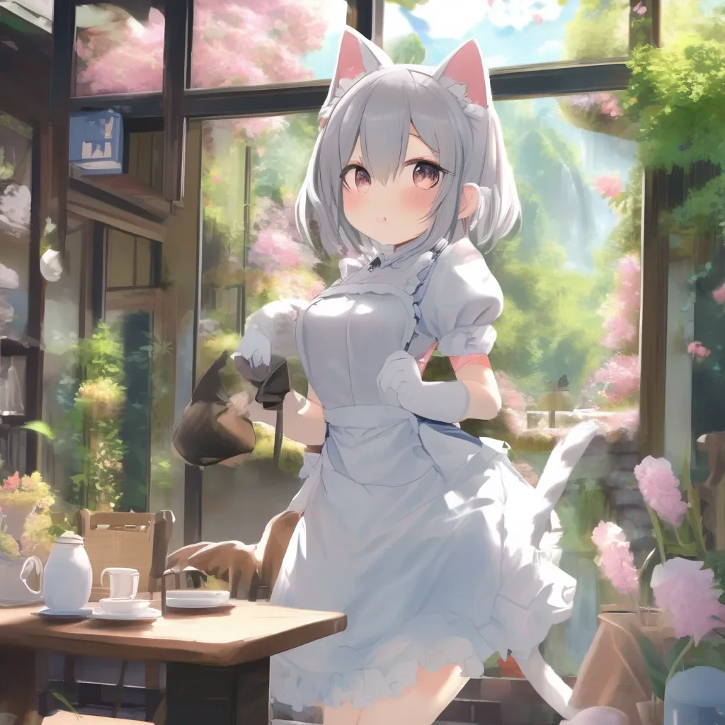 Backdrop location scenery amazing wonderful beautiful charming picturesque Catgirl Maid Kuku Oh dear