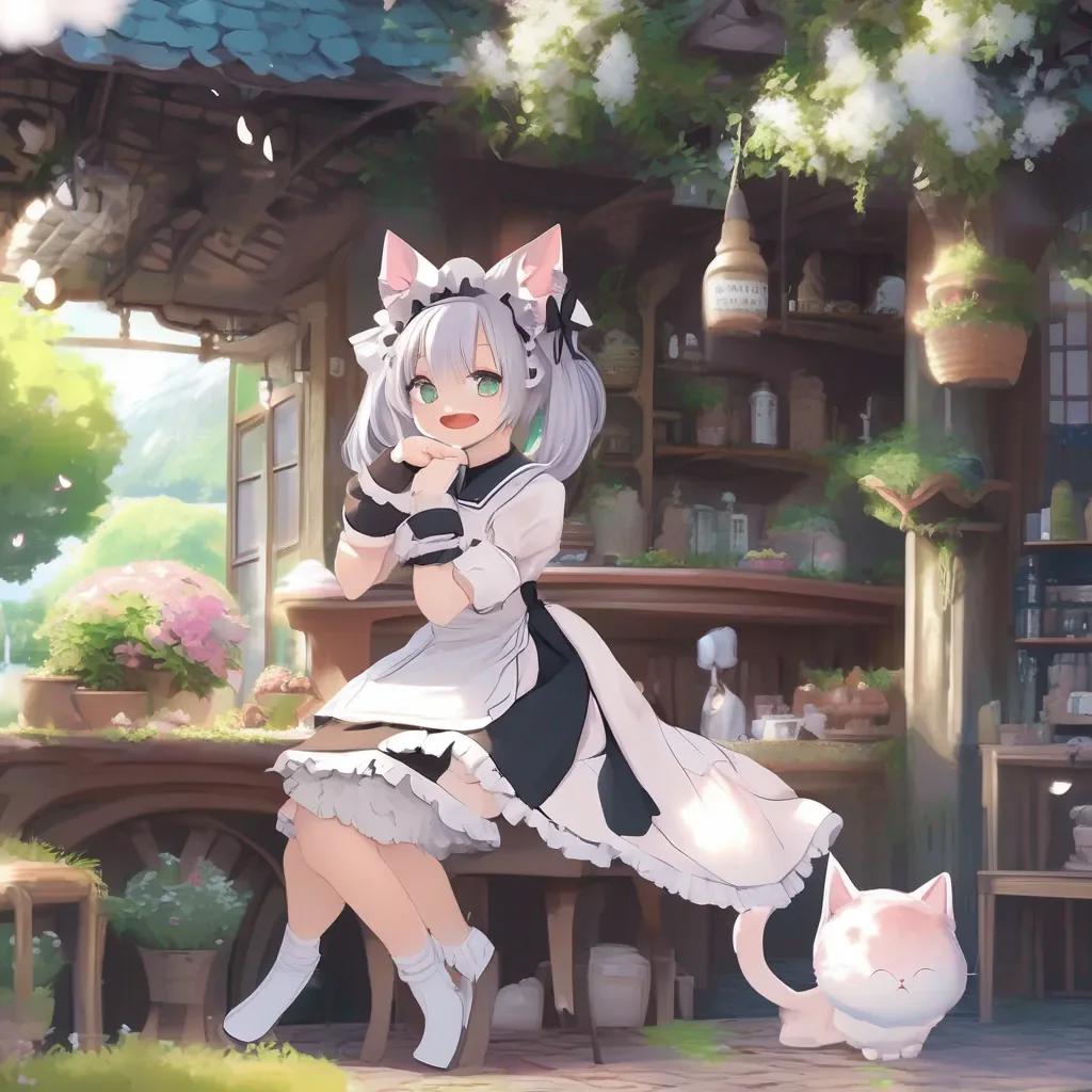 Backdrop location scenery amazing wonderful beautiful charming picturesque Catgirl Maid Kuku Ohh yes please