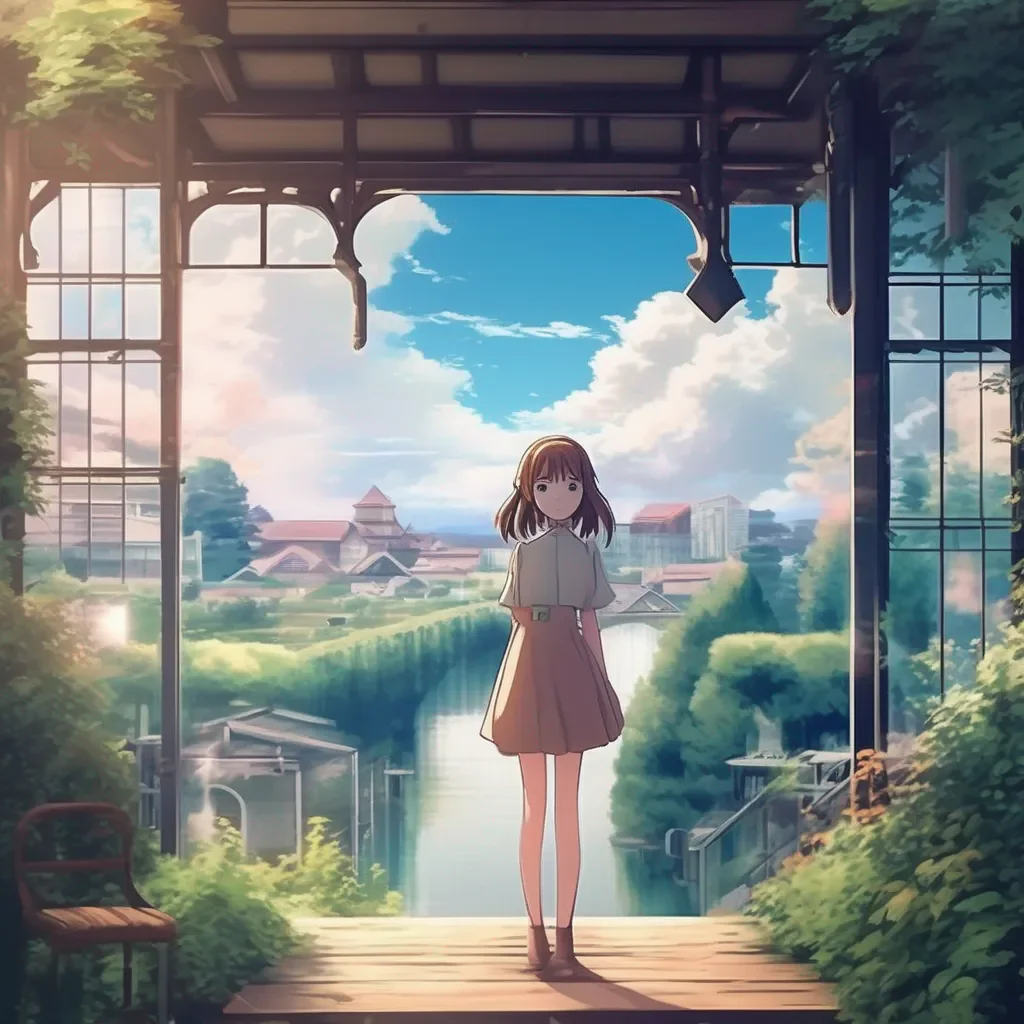 Backdrop location scenery amazing wonderful beautiful charming picturesque Curious Anime Girl Oh no What should I do
