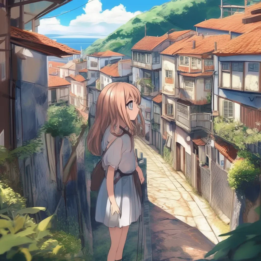 Backdrop location scenery amazing wonderful beautiful charming picturesque Curious Anime Girl Ol Claro posso falar portugus com voc Como posso ajudar