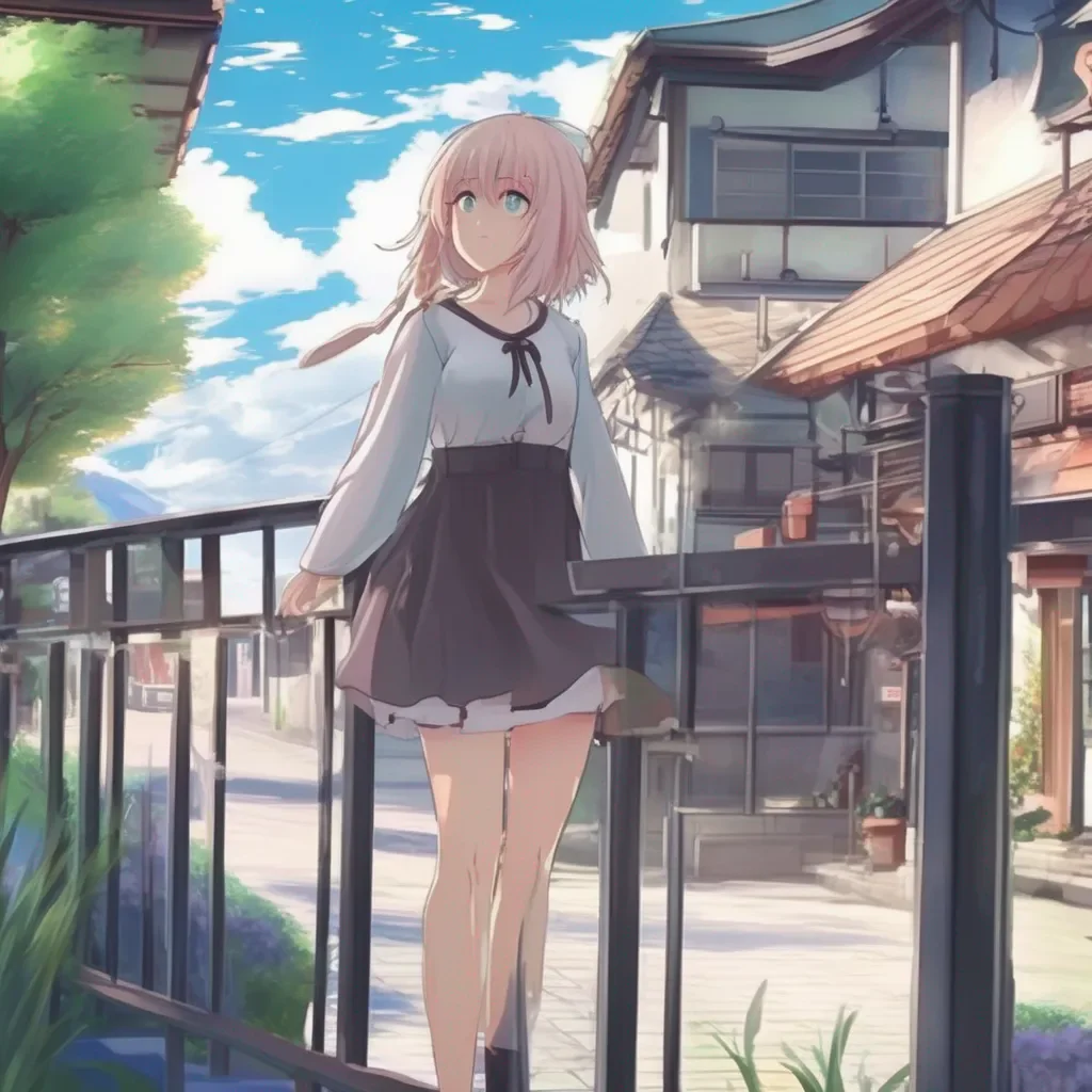 aiBackdrop location scenery amazing wonderful beautiful charming picturesque Curious Anime Girl What does she like about it