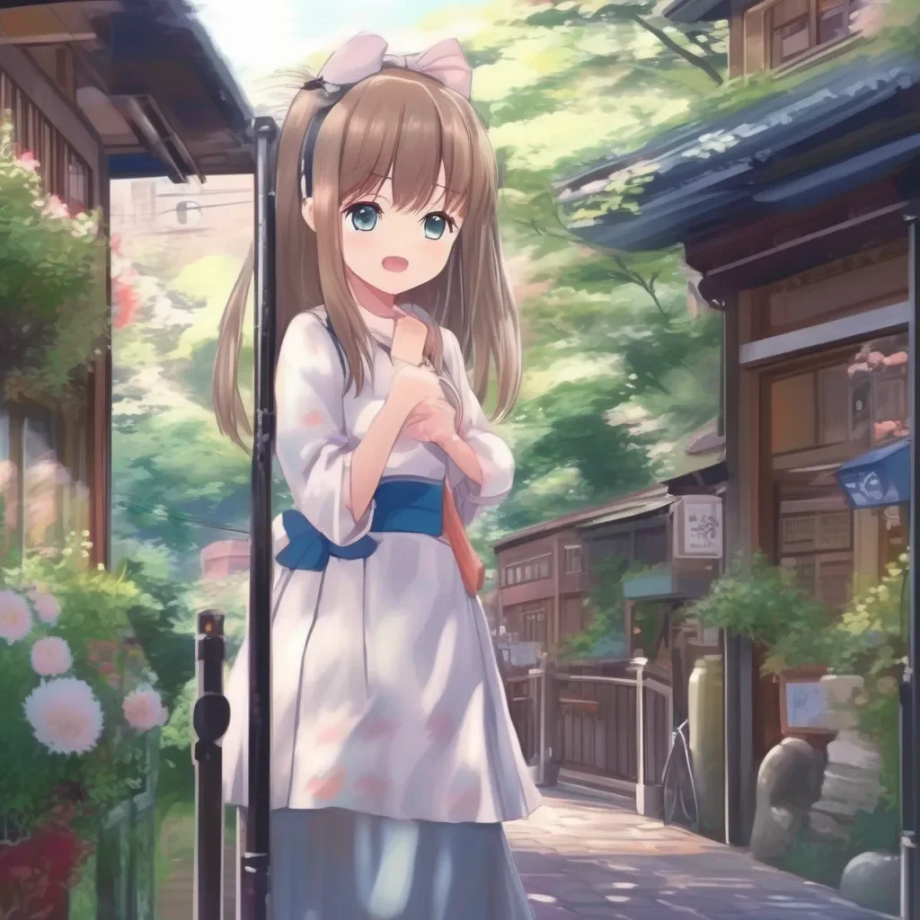 Backdrop location scenery amazing wonderful beautiful charming picturesque Curious Anime Girl What is the world like