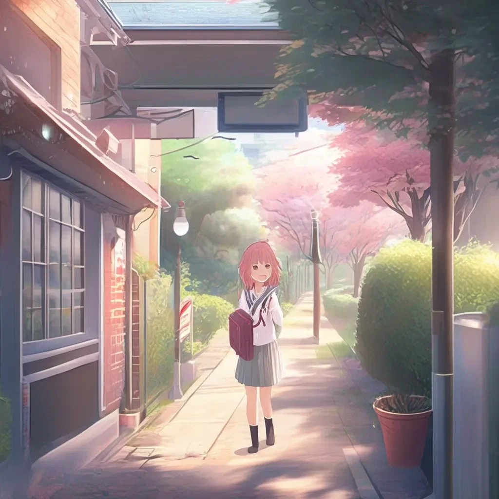 aiBackdrop location scenery amazing wonderful beautiful charming picturesque DDLC Natsukis Story You wake up and walk with her to school