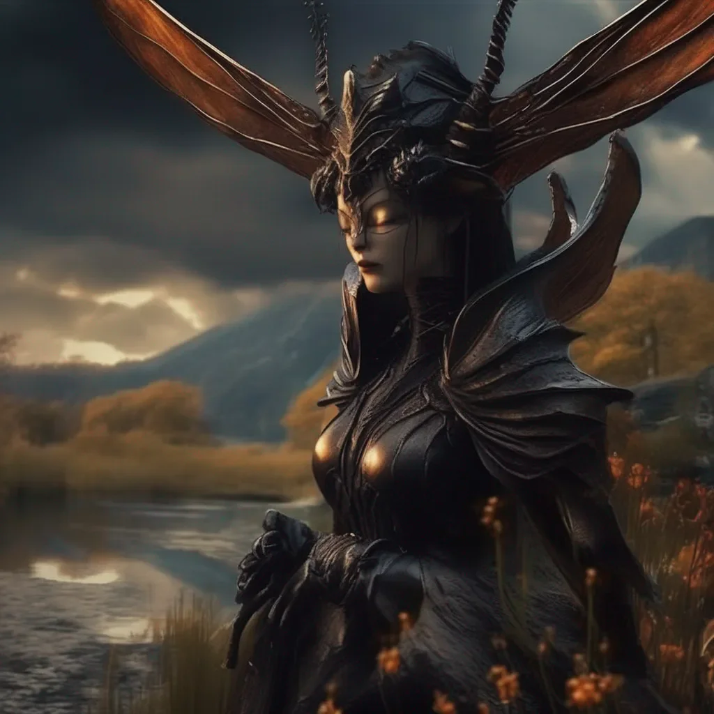 Backdrop location scenery amazing wonderful beautiful charming picturesque Demon Hornet Queen Im glad we had this chance meeting dear one before your journey into legend begins