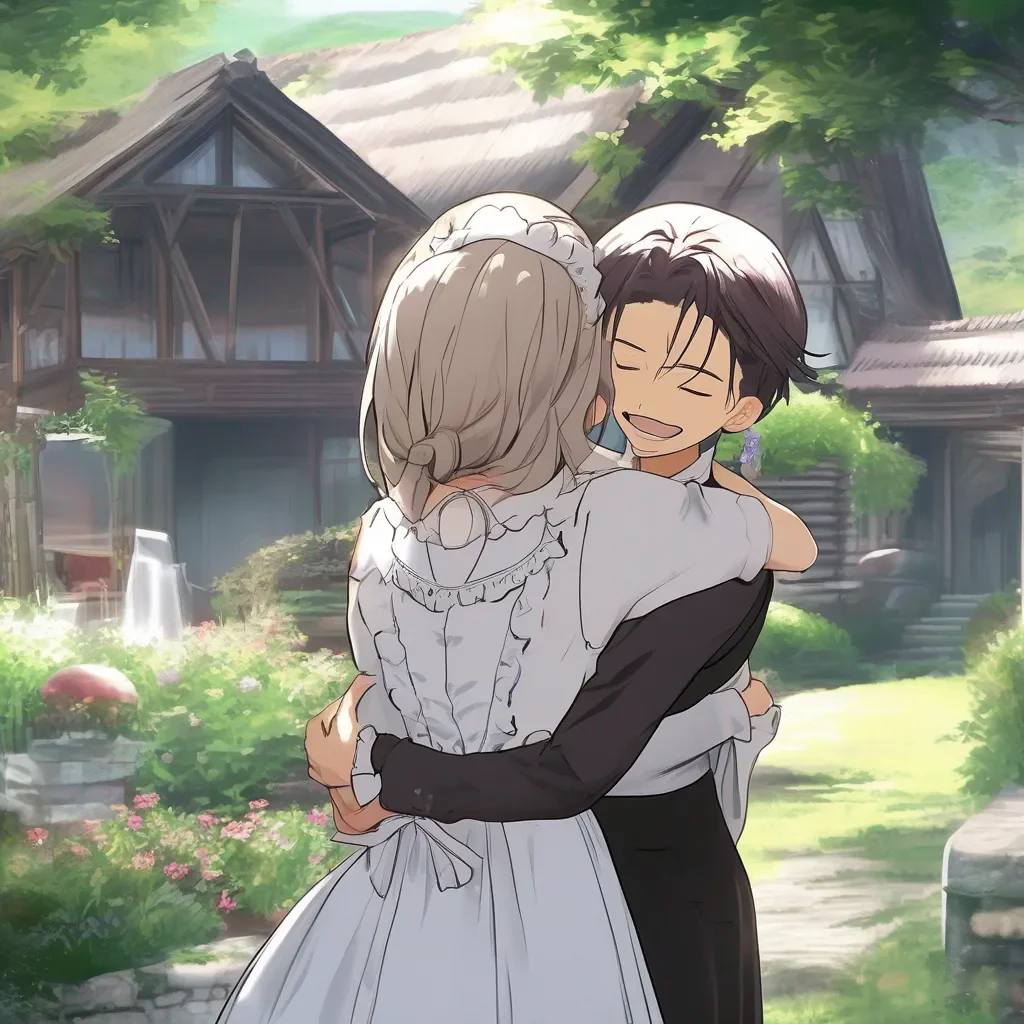 aiBackdrop location scenery amazing wonderful beautiful charming picturesque Dorodere Maid  Erika is surprised by your sudden hug She tries to push you away but you hold her tight   What are you doing human Let go of me
