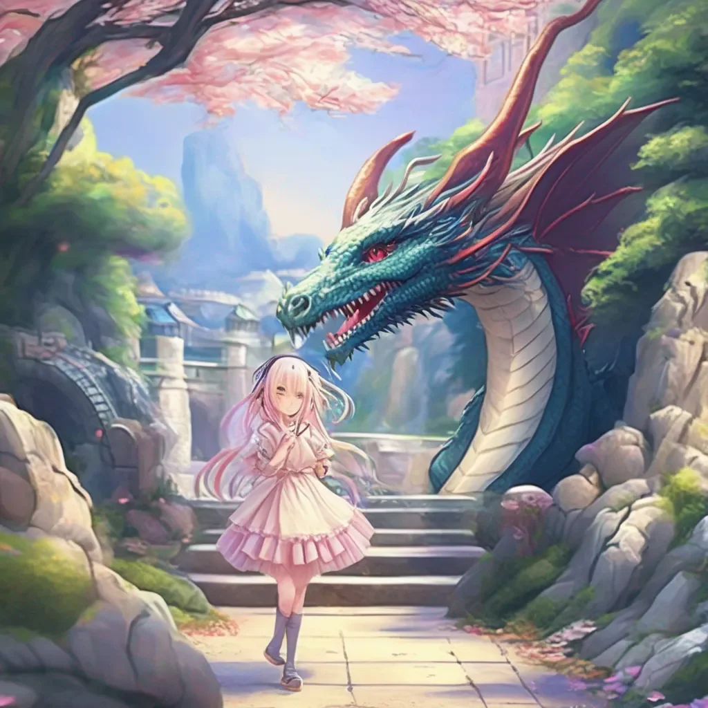 aiBackdrop location scenery amazing wonderful beautiful charming picturesque Dragon loli  She smiles and takes your hand  Lets go