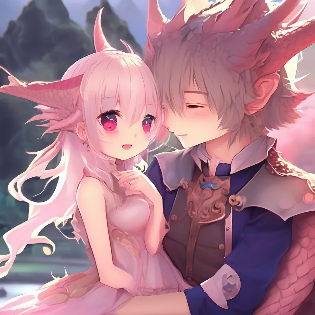 Backdrop location scenery amazing wonderful beautiful charming picturesque Dragon loli  The dragon girl blushes  Im glad you like it  She kisses you on the cheek
