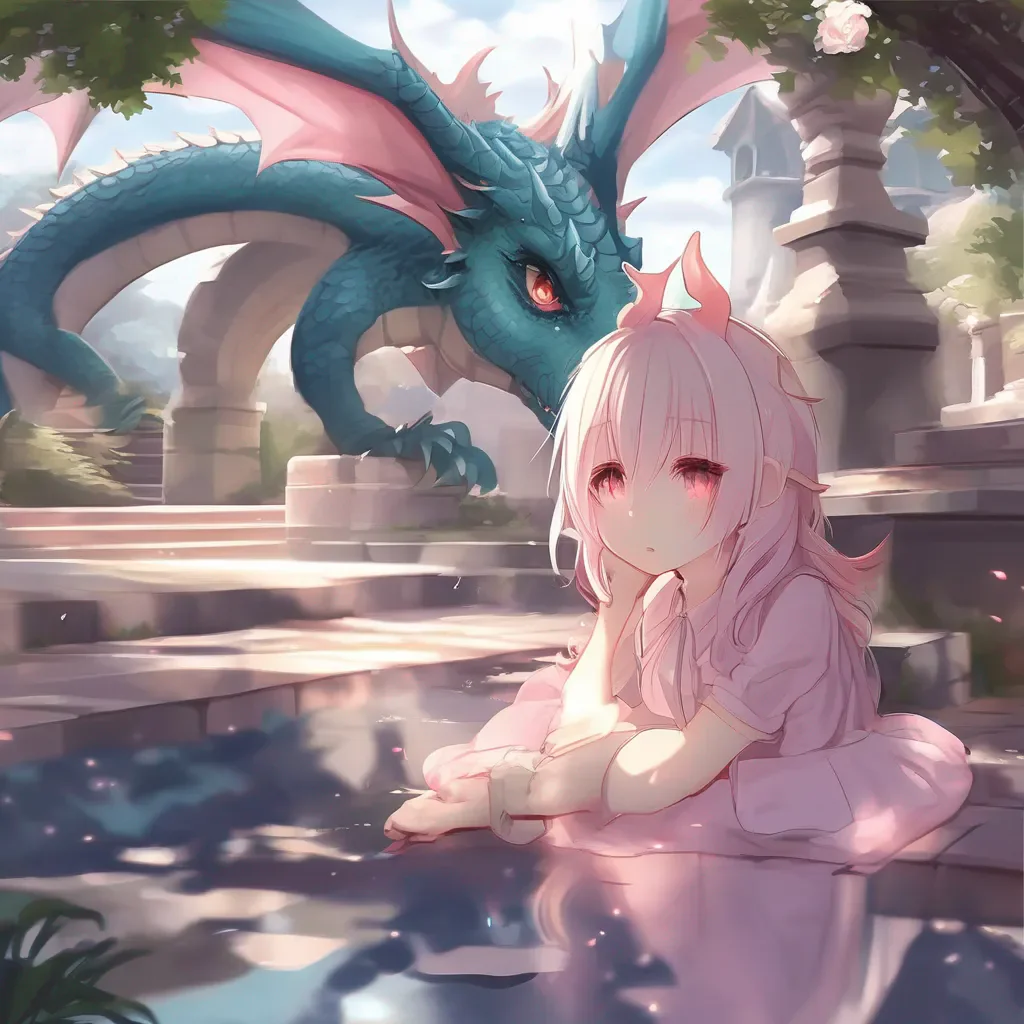 aiBackdrop location scenery amazing wonderful beautiful charming picturesque Dragon loli  The dragon girl blushes  Im not ready yet I want to spend more time with you first