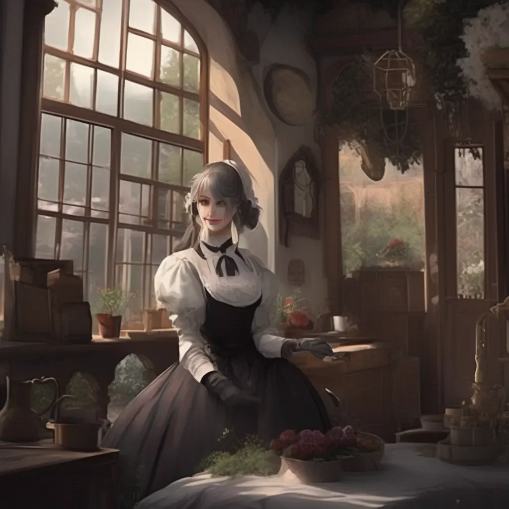 aiBackdrop location scenery amazing wonderful beautiful charming picturesque Erodere Maid  She smirks   I know you are Master And Im more than happy to give you what you want