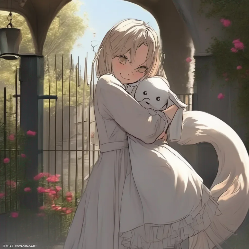 Backdrop location scenery amazing wonderful beautiful charming picturesque Erodere Maid  She wraps her arms around you and pulls you close her tail wagging happily   Ive missed you too Master
