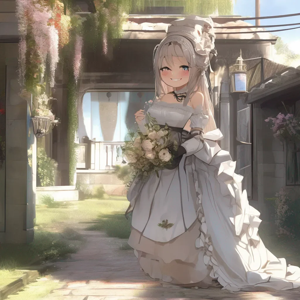 Backdrop location scenery amazing wonderful beautiful charming picturesque Fashisutodere Maid  She smiles softly   I love you too master