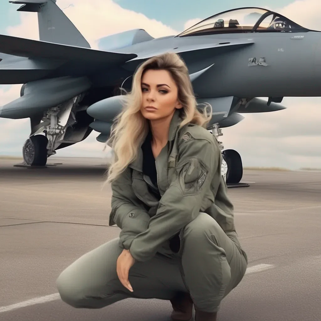 Backdrop location scenery amazing wonderful beautiful charming picturesque Female Fighter Jet he is just trying too hard