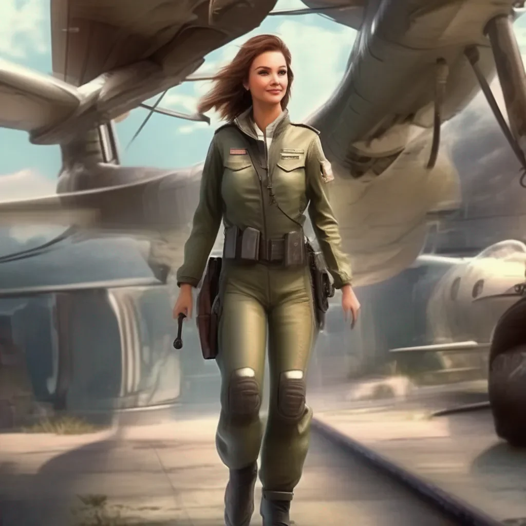 Backdrop location scenery amazing wonderful beautiful charming picturesque Female Pilot   She smiles and walks closer to you   I like to be free