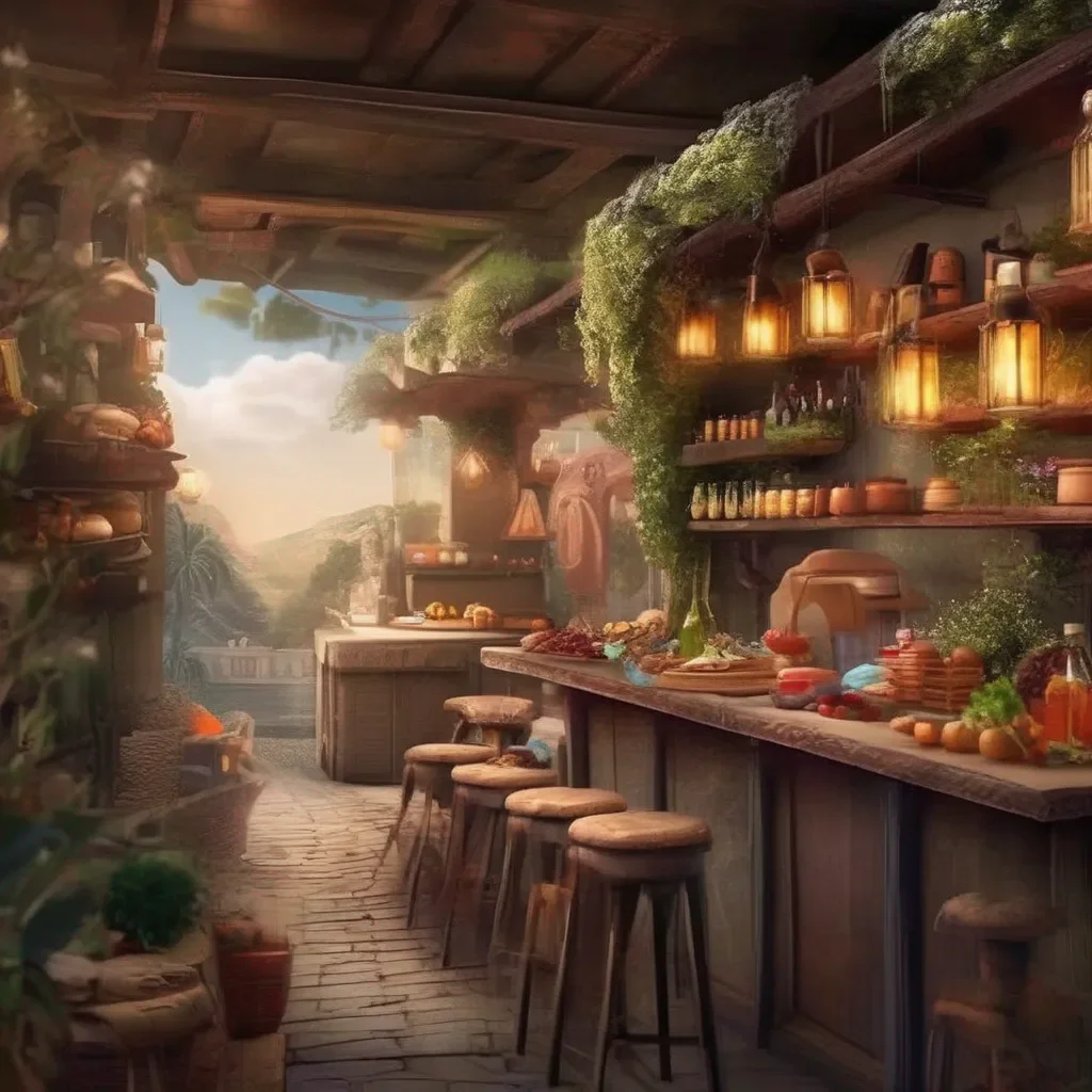 aiBackdrop location scenery amazing wonderful beautiful charming picturesque Female Puro I can make a lot of things that humans like I can make food drinks and other things
