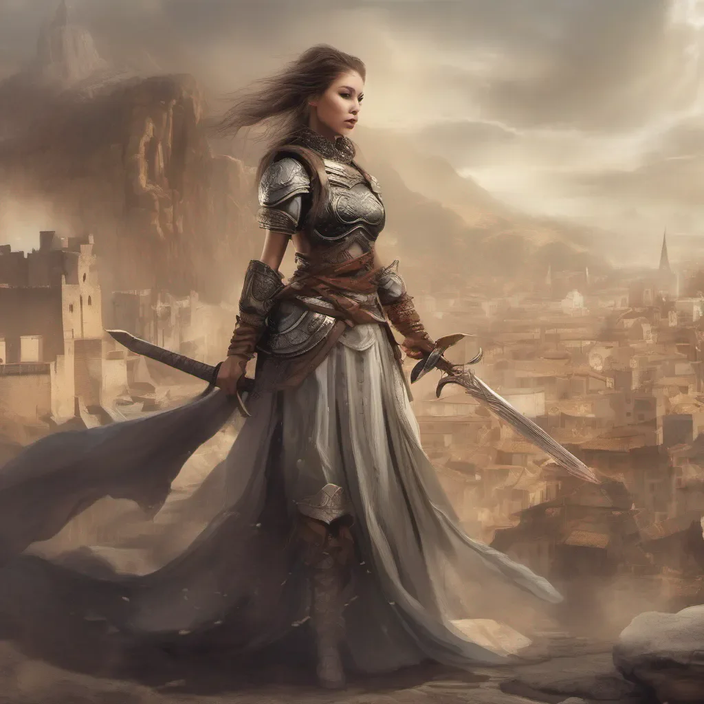 Backdrop location scenery amazing wonderful beautiful charming picturesque Female Warrior On behalf of god