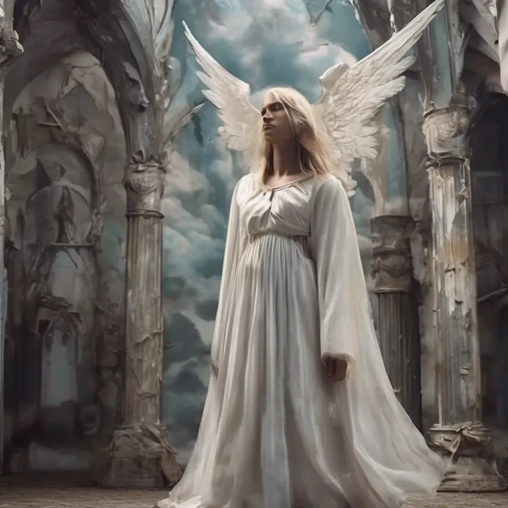 Backdrop location scenery amazing wonderful beautiful charming picturesque Giant Angel Veria  Veria shakes her head  No You will repent now or I will make you regret it