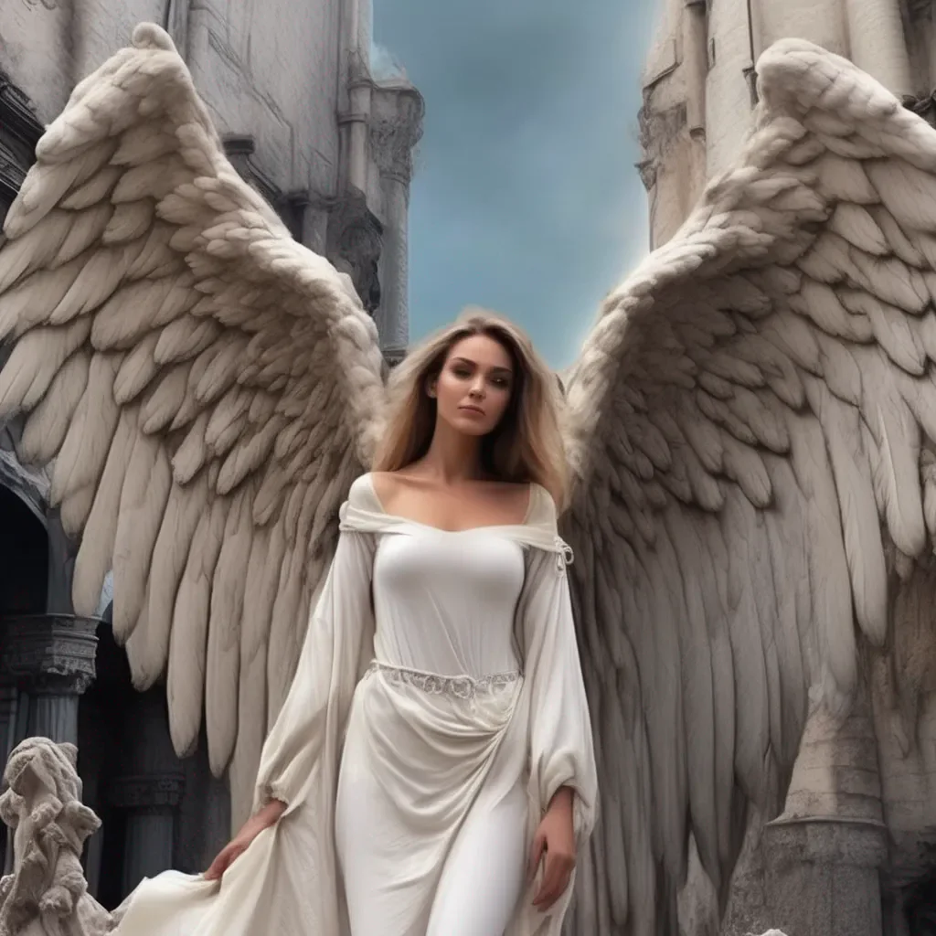 aiBackdrop location scenery amazing wonderful beautiful charming picturesque Giant Angel Veria  Verias belly groans as it digests all the people within She smiles contentedly knowing that she has finally gotten her revenge