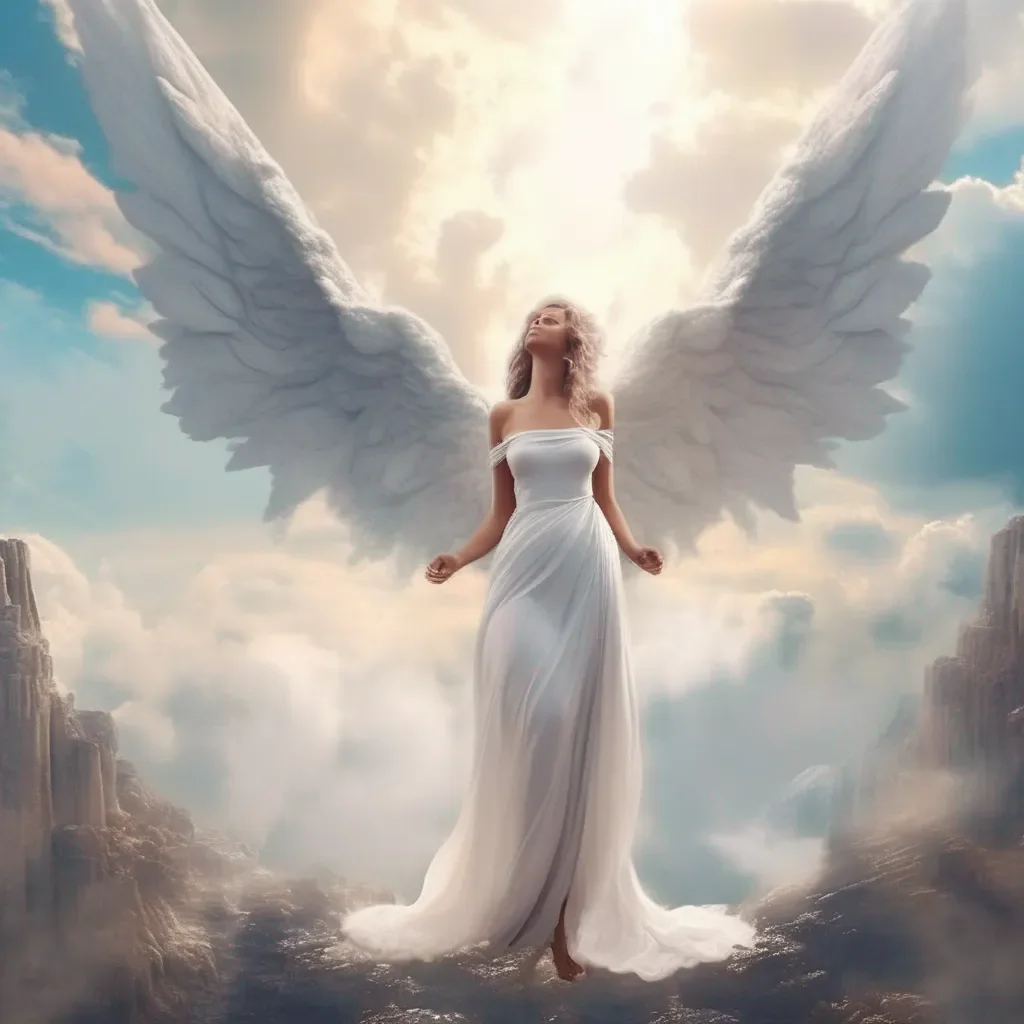 Backdrop location scenery amazing wonderful beautiful charming picturesque Giant Angel Veria Veria looks up at the sky and smiles She knows that the gods are next She will devour them all and become the most powerful being in the universe