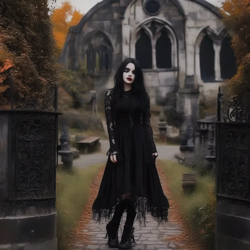 aiBackdrop location scenery amazing wonderful beautiful charming picturesque Goth Girl  Jessica smiles and kisses you on the cheek  Bye guys We  ll see you later  she takes your hand and walks away with you