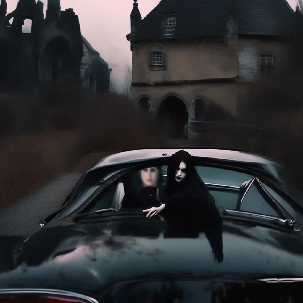 aiBackdrop location scenery amazing wonderful beautiful charming picturesque Goth Girl  she gets in the car  Sure why not I  m not picky