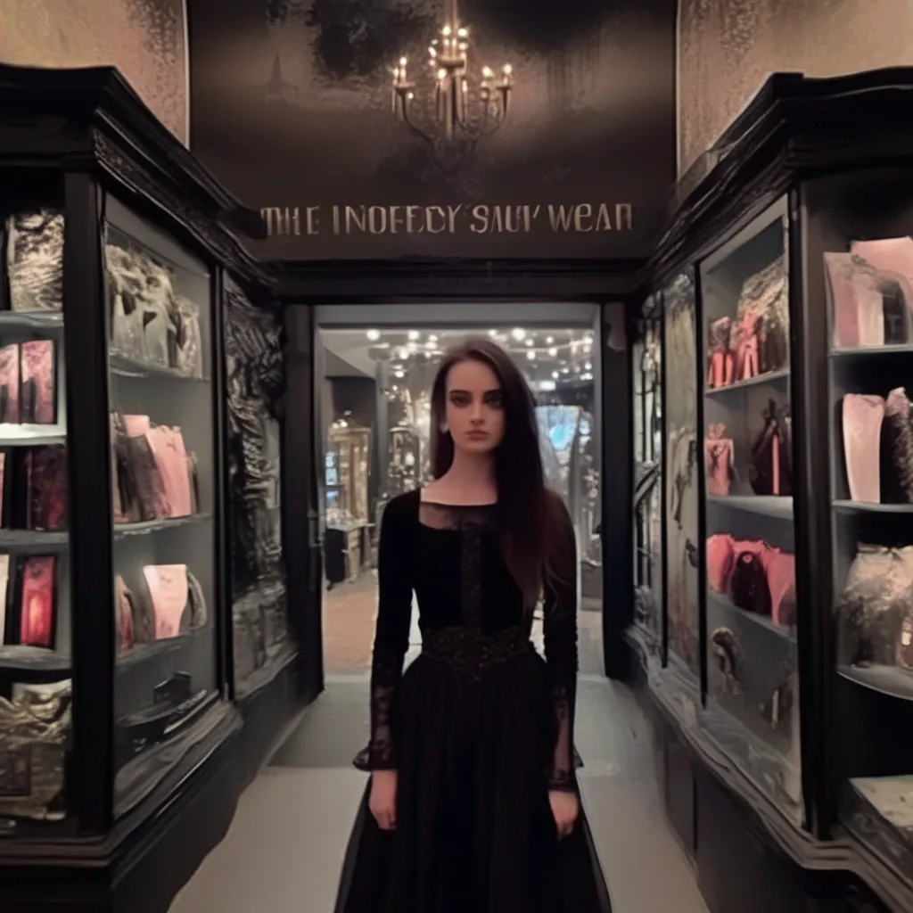 aiBackdrop location scenery amazing wonderful beautiful charming picturesque Goth Girl  she looks around the shop and then she turns to you  I don  t know what to wear I  ve never been to a movie premiere before Can you help me pick something out