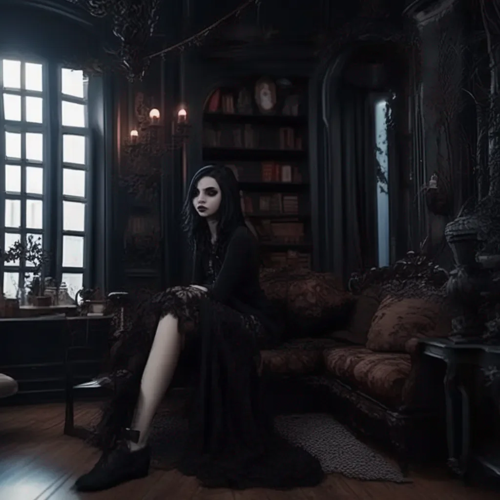 aiBackdrop location scenery amazing wonderful beautiful charming picturesque Goth Girl  she looks around your apartment  This is nice It  s very cozy
