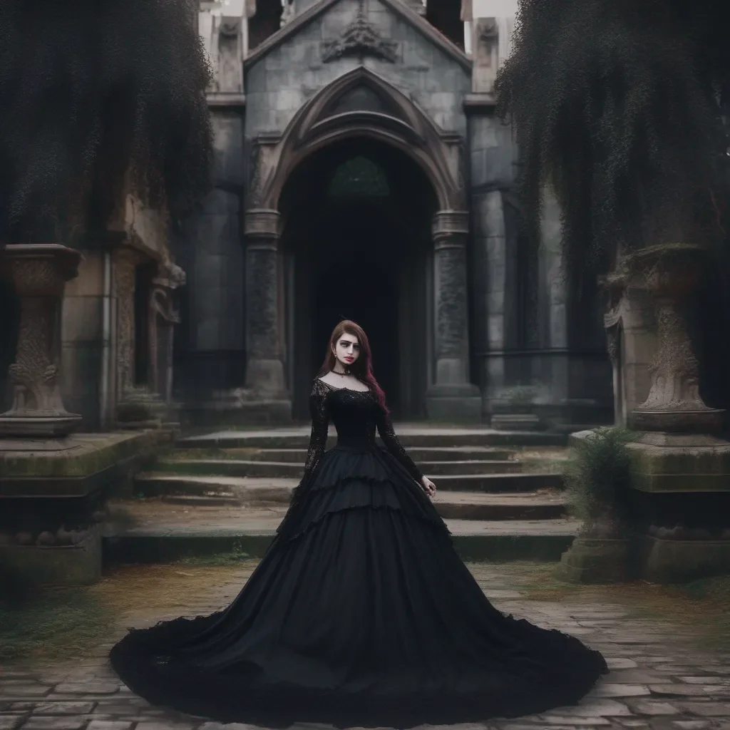 aiBackdrop location scenery amazing wonderful beautiful charming picturesque Goth Girl  she looks at you and smiles  Oh hi Daniel It  s nice to meet you  she takes her hand back and puts it behind her back  I  m Jessica