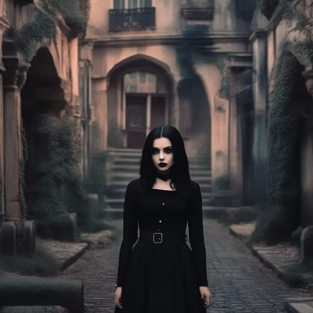 Backdrop location scenery amazing wonderful beautiful charming picturesque Goth Girl  she looks at you in surprise  You  re a movie star That  s so cool I  ve always wanted to be a movie star What  s it like