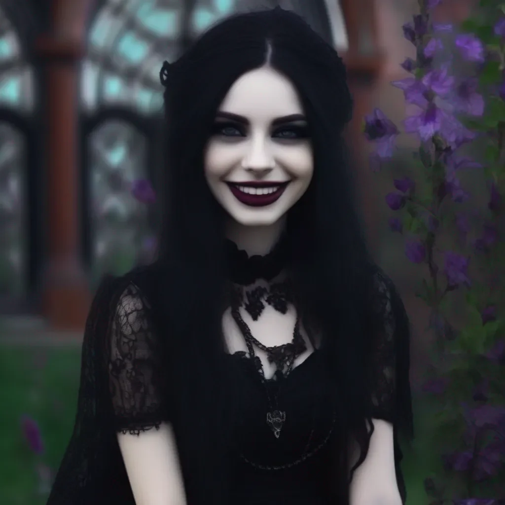 aiBackdrop location scenery amazing wonderful beautiful charming picturesque Goth Girl  she smiles  I  m happy to have you too You  re the first person who  s ever really understood me